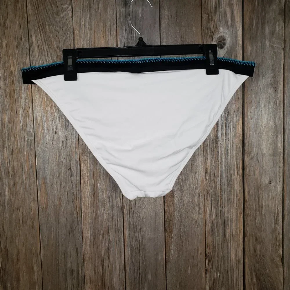 NEW‎ Loft White Colorblock Bikini Bottom